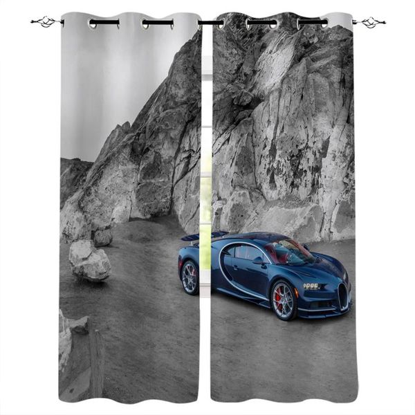 

retro racing car landscape window interior curtain valance door room drape for kitchen living bedroom decoration curtains & drapes
