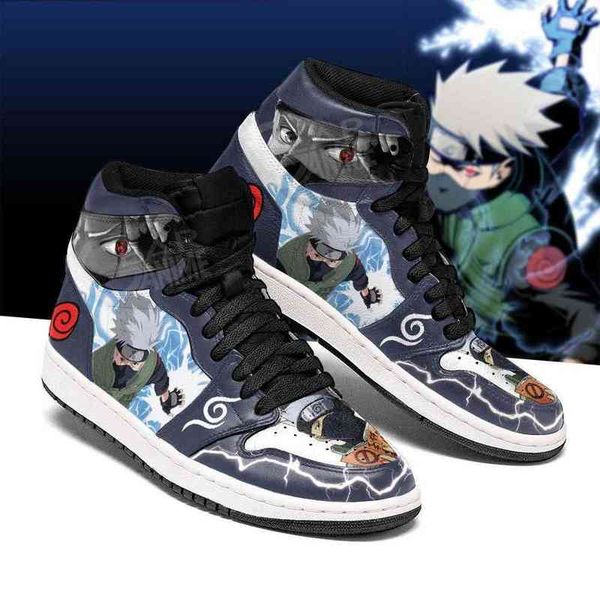 

kakashi sneakers anime sho lightning custom, Black