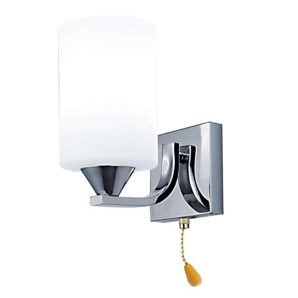 

wall lamp modern glass led light sconce lighting fixture indoor bedroom decor,single head with switch white