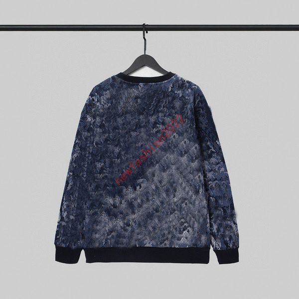 

men sweatshirts jumpers clothing letter embroidery long sleeve pullover man women casual cotton sportswear crewneck hoody plus lvse monogram, Black