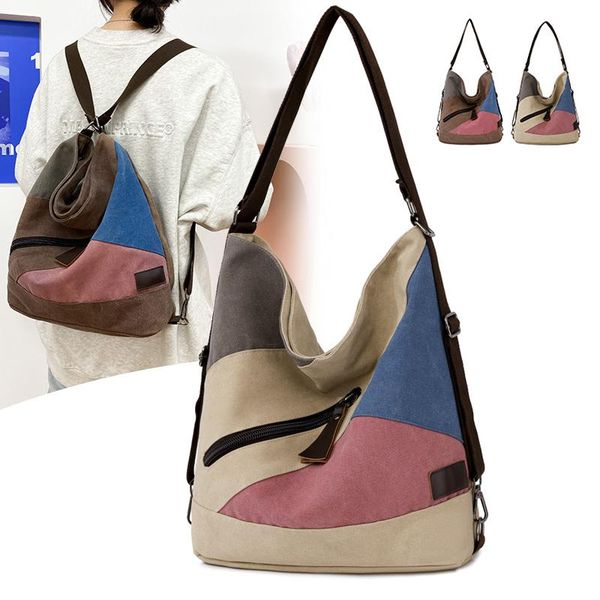 

evening bags fashion canvas handbag women large capacity handbags multifunctional shoulder messenger casual travel bag tote
