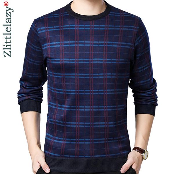 

casual thick warm winter plaid knitted pull sweater men wear jersey dress pullover knit mens sweaters male fashions 02105 men's, White;black