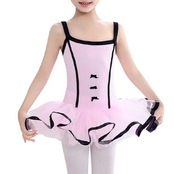 

girl's dresses elegant girls ballerina fairy prom party costume kids bowknot decor tutu dress dancewear gymnastic leotard ballet, Red;yellow