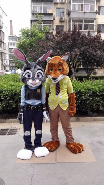 

mascot doll costumejudy rabbit and fox mascot costume custom fancy costume anime kit mascotte theme fancy dress 41202, Red;yellow