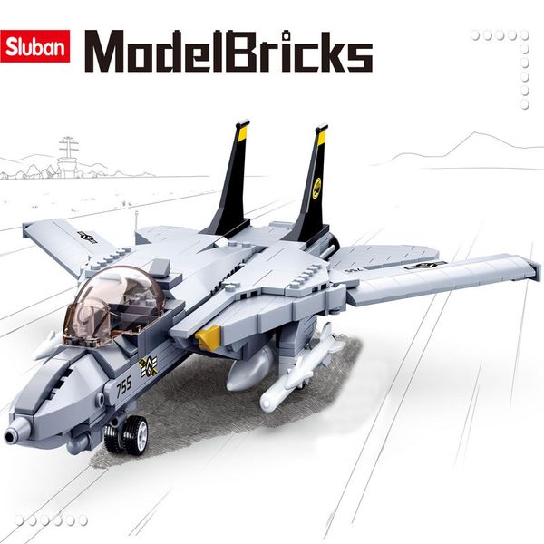 

404pcs usa f14 tie fighter jet plane building toy fighter ww2