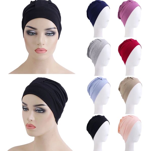 Müslüman Kadınlar Modal Pamuk Underscarf Bonnet Sıkı İç Hicap Türban Kap Kadın İslam Kafa Wrap Cap Bandı Turbante Mujer