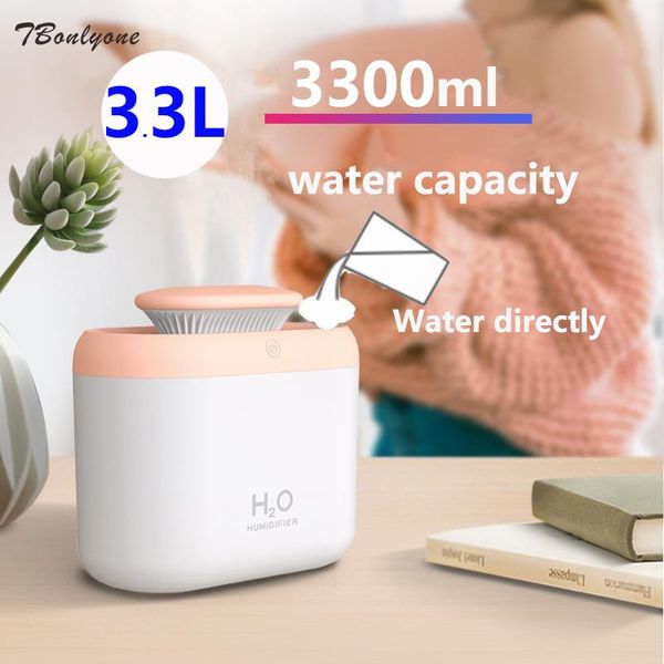 

home air humidifier double nozzle cool mist aroma diffuser with coloful led light heavy fog ultrasonic usb humidificador humidifiers