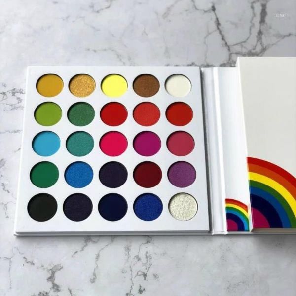 

waterproof 25 colors no logo makeup eyeshadow eye shadow palette matte glitter rainbow cardboard palette1