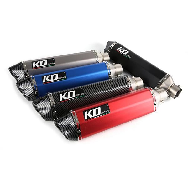 

aluminum 51mm dual-outlet exhaust pipe motorcycle 470mm mufflers no db killer escape for f650gs rc390 yzf-r3 pcx125 cbr300/500 system