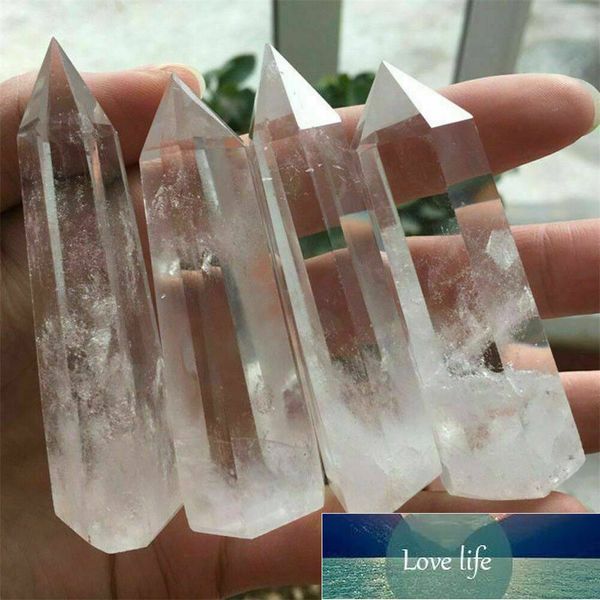 Cura natural transparente Crystal Clear Quartz Point Ornament Mineral Home