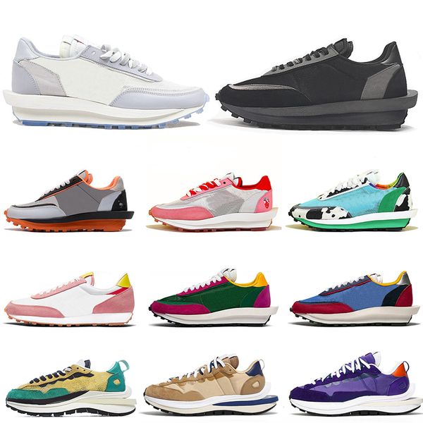 

sacais x ldv vaporwaffle running shoes ld waffle dark iris sesame blue void nylon white daybreak platform trainers sneakers 36-45
