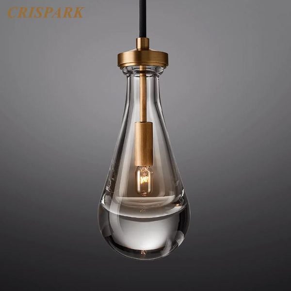

pendant lamps modern raindrop lamp led glass bedside hanging light home decor kitchen island suspension fixture bedroom