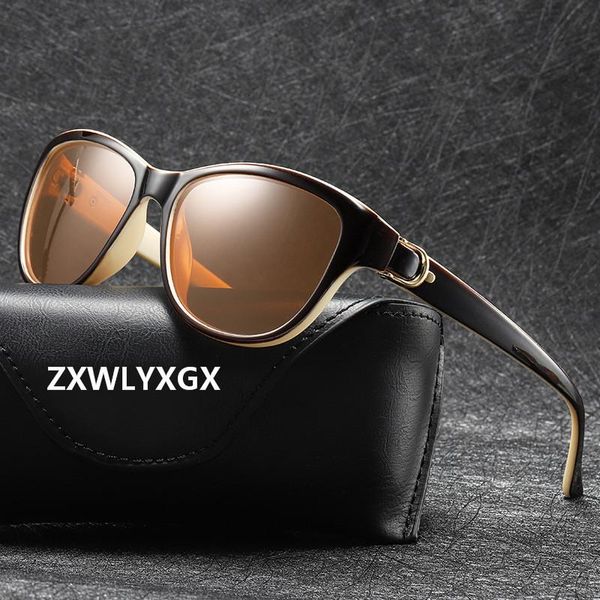 

design cat eye polarized sunglasses men women lady elegant sun glasses female driving eyewear, White;black