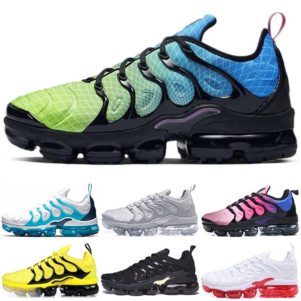 

classic running shoes plus men women triple white black sunset lemon lime red shark tooth aurora green blue fury grey violet bumblebee gold
