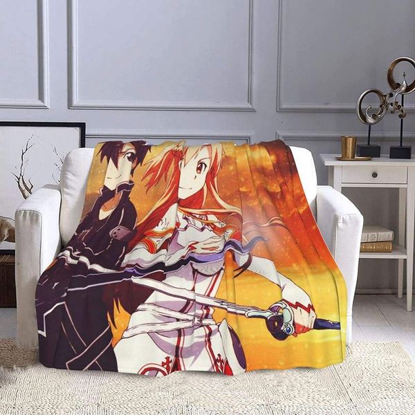 

blankets stylish sword-art-online blanket polyester fiber super soft warm sofa air conditioning 60 "x 50"