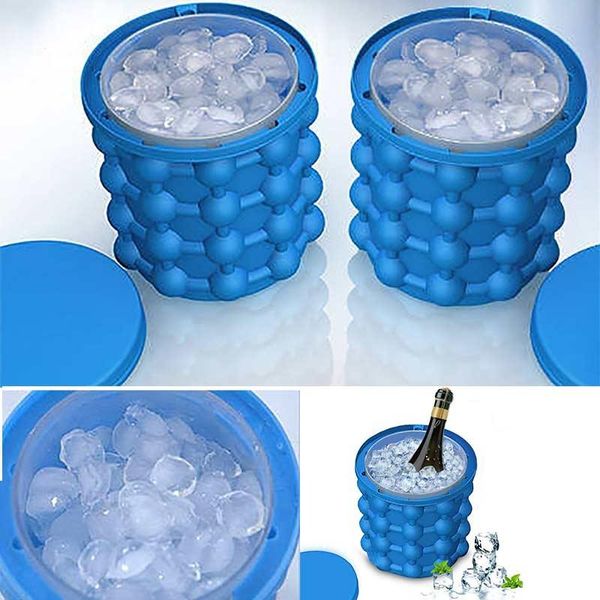 

ice buckets and coolers 120 lattices silicone bucket wine cooler cube maker beer cabinet space saving kitchen tools drinking whiskey e