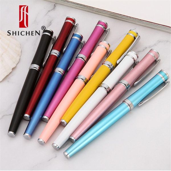 

gel pens shichen b82 luxury metal black pen ballpoint school learning office stationery gift business el room writing
