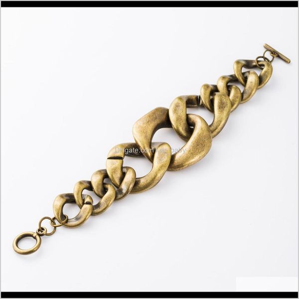 

beaded, strands bracelets jewelry drop delivery 2021 fashion make old style personalized alloy whip chain exaggerated fashionable girl tempe, Black