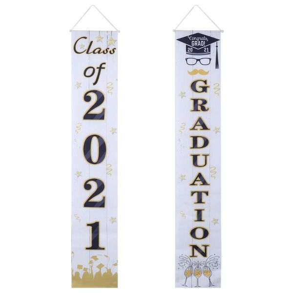 

party decoration 1 pair 2021 graduation decorations door banner couplet sign