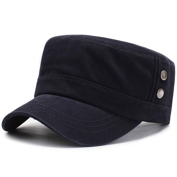

Classic Vintage Unisex Women Men Fatigue Army Cap Fabric Hats For Sun Casual Military Adjustable Hat Wide Brim, Blue;gray