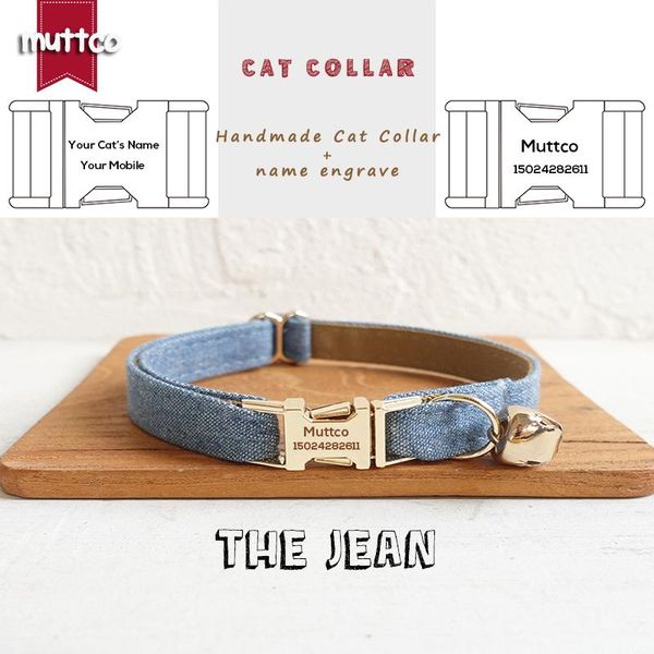 

cat collars & leads muttco retailing handmade engraved metal buckle collar the jean design 2 sizes ucc035j