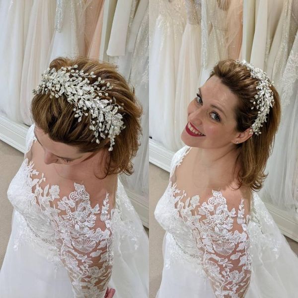 

bride tiara head headbands wedding headwear bridal headpieces custom women headpiece whole sale queen headdress hair clips & barrettes, Golden;silver