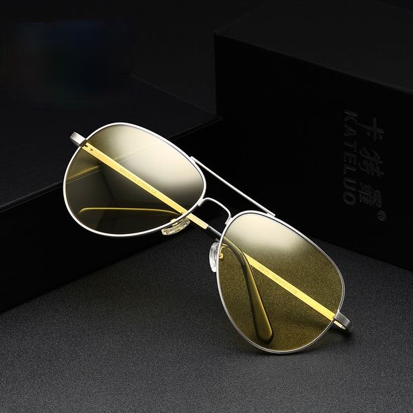 2021 Yellow Car Sunglasses Night Vision Goggles Mens Anti-glare for Driving Women Pilot Polarized Glasses 0922