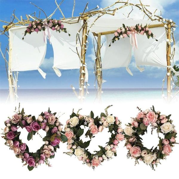 

decorative flowers & wreaths handmade floral artificial simulation rose wreath for wedding home decoration ornaments weddings