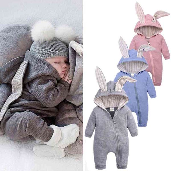 Bahar Tulum Ince Hoodie Jumseruit Giysi Yenidoğan Bebek Kız Erkek Uzun Kollu Kıyafetler Giyim Infantil Toddler Genel 210315