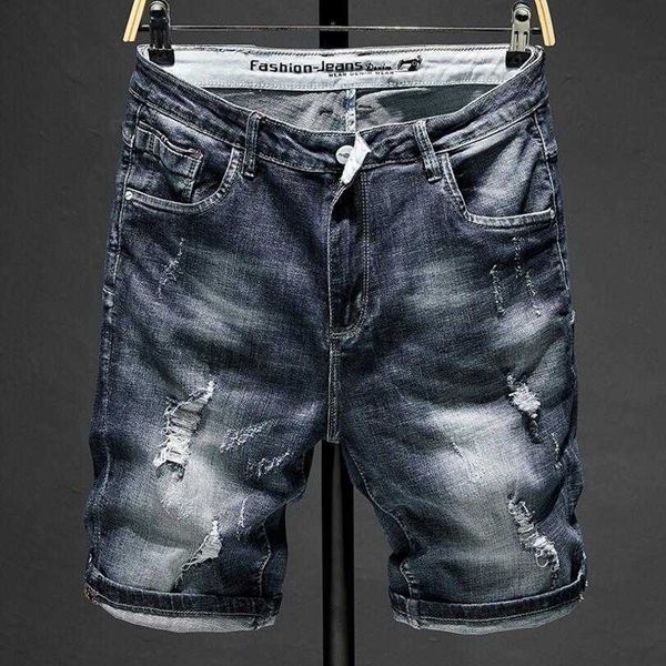 

men's shorts summer short jeans holes denim cotton stretch jean slim black ny jeans nblo, White;black