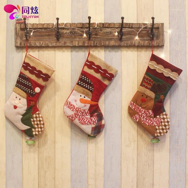 

christmas decorations socks tree pendant gift bag printed