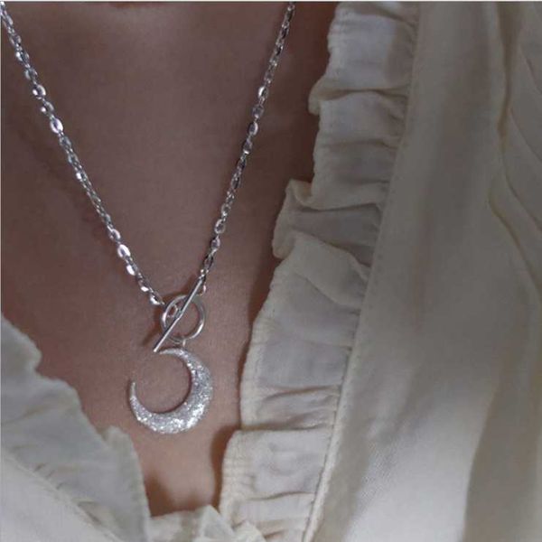 

chains 2021 summer pearl necklace female light luxury niche design ins, Silver