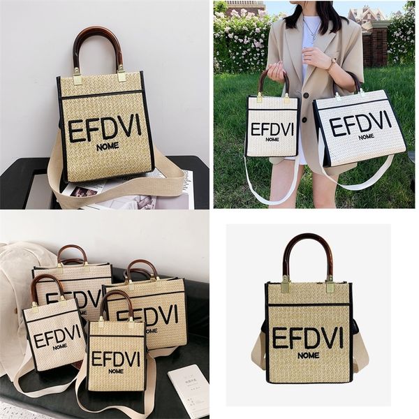 

discount mother son tote woven bag for women's new fashion purse
