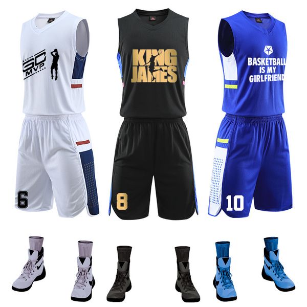 

tracksuit sport suit basketball boys' and girls' sports team training vest group purchase breathable printed, Gray