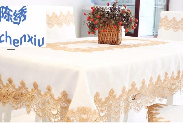 

table cloth, european lace tablecloth, classical colver and chair set with embroidery home textile for decorating or gift cloth