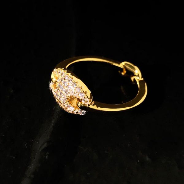 

cluster rings s925 sterling silver golden yellow sailor ring piece female fashion shell high-end design sense of bohemian style, Golden;silver