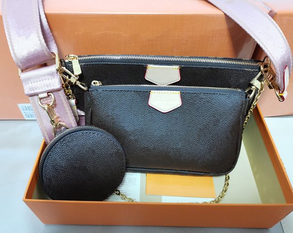 

luxurys designers women bags favorite 3pcs leather handbags accessories purses flower mini cross body shoulder bag shandbag with box 44823 l