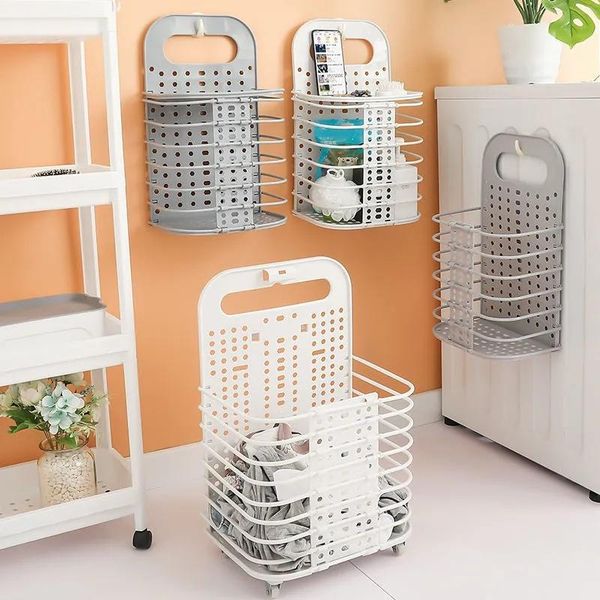 

laundry bags dirty clothes storage basket wall hanging folding home bathroom
