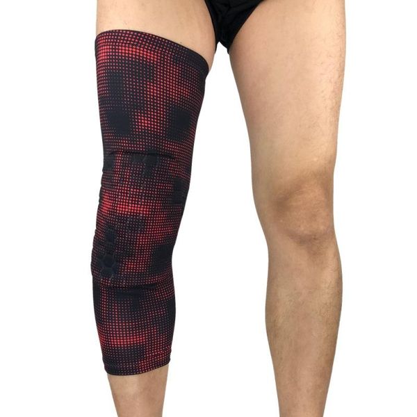 

elbow & knee pads 1 pcs basketball football brace support leg sleeve protector calf ski snowboard kneepad sport safety, Black;gray
