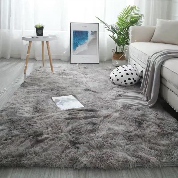 

carpets shaggy sheepskin fluffy carpet for living room bedroom area rugs plush tie-dye faux fur parlor floor mats kids home decor