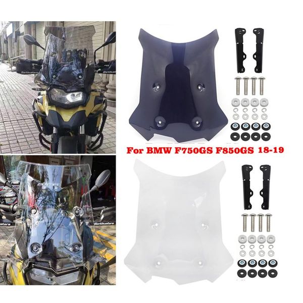 

motorcycle windshield windscreen plastic wind deflectors for f750gs f850gs f 750gs f850 gs 2021 clear, smoke gray