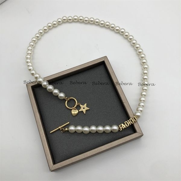 

special offer 75% off outlet online red simple letter full five pointed star pearl necklace, Silver