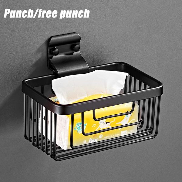 

toilet paper holders wall mounted hollow basket roll rack household tissue towel holder perforated or glue install