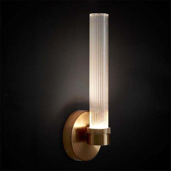 

wall lamp modern american golden glass pipe lamps nordic bedroom bedside study aisle living room sconces lights decor lighting
