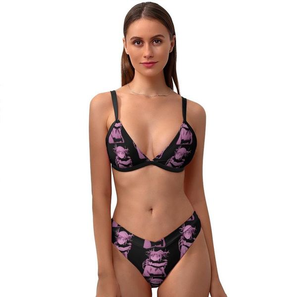 

one-piece suits toga himiko bikini swimsuit with ties vintage swimwear fitness female fashion two piece bathing suit