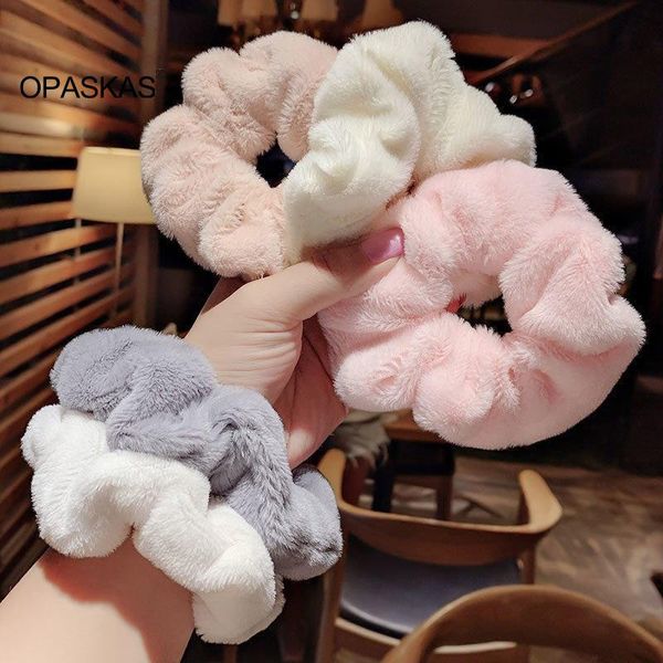 

hair clips & barrettes plush scrunchies headband elastic lovely hairbands soft hair-friendly holder for girls women solid color pt, Golden;silver