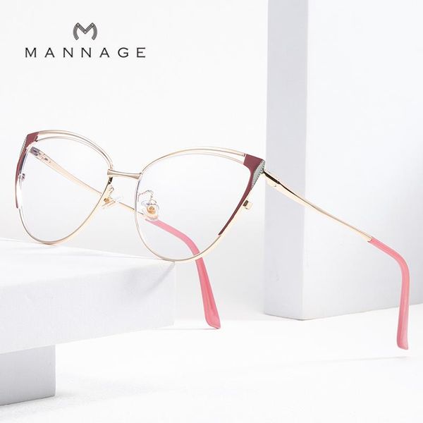 

sunglasses 45963 plastic titanium retro cat eye glasses frames men women optical fashion computer, White;black