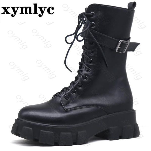 

boots women 2021 autumn thick-soled casual short woman shoes ankel for, Black