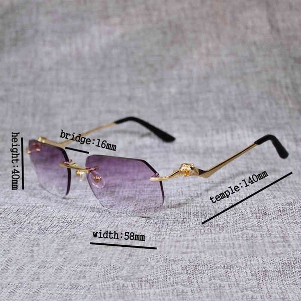 

designer sunglasses vintage rimless men leopard style new lens shape women shade clear galsses frame reading gafas for outdoor 120 gj7q, White;black