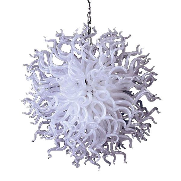 

chandeliers brand decor round murano blown glass chandelier 100% handmade white colors elegant